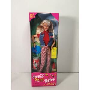 Vintage 1997 Mattel Barbie Doll Picnic Coca Cola Special Edition NRFB #19626